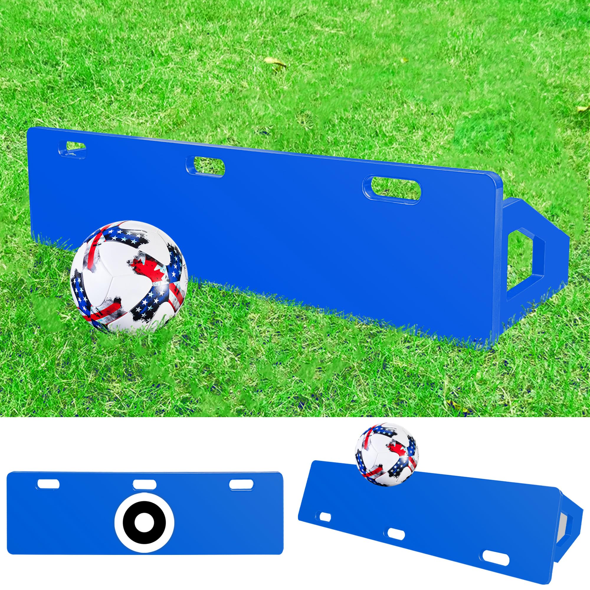 45"/42" Soccer Rebounder Board, Soccer Rebounder Foldable Soccer Wall with 2 Angles Rebound Board for Passing & Shooting Practice