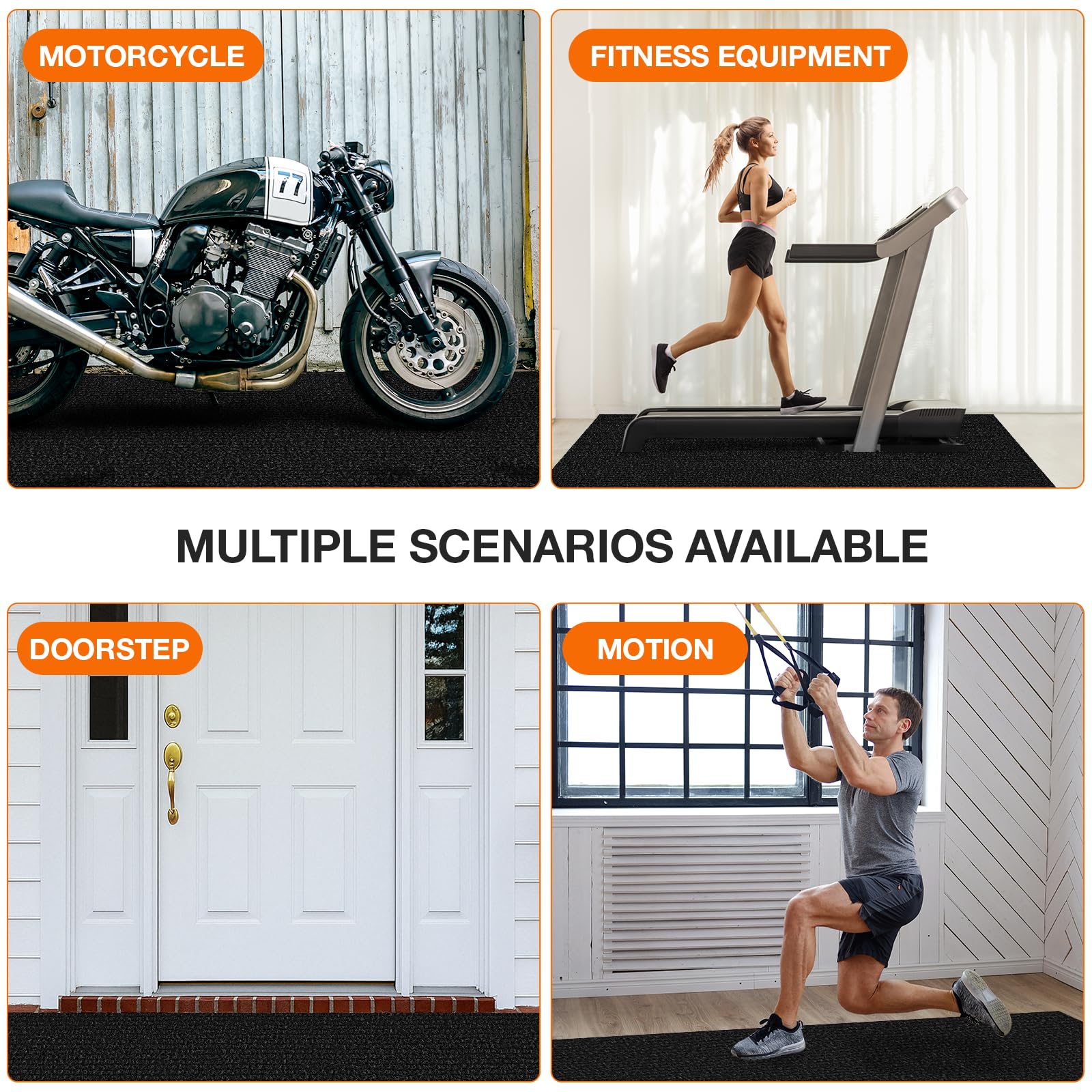 XSTWVM Heavy Duty Oil Resistant Garage Car Bottom Mat Reusable Floor Protector 1 4 Inch Thick Waterproof Rubber — view 6