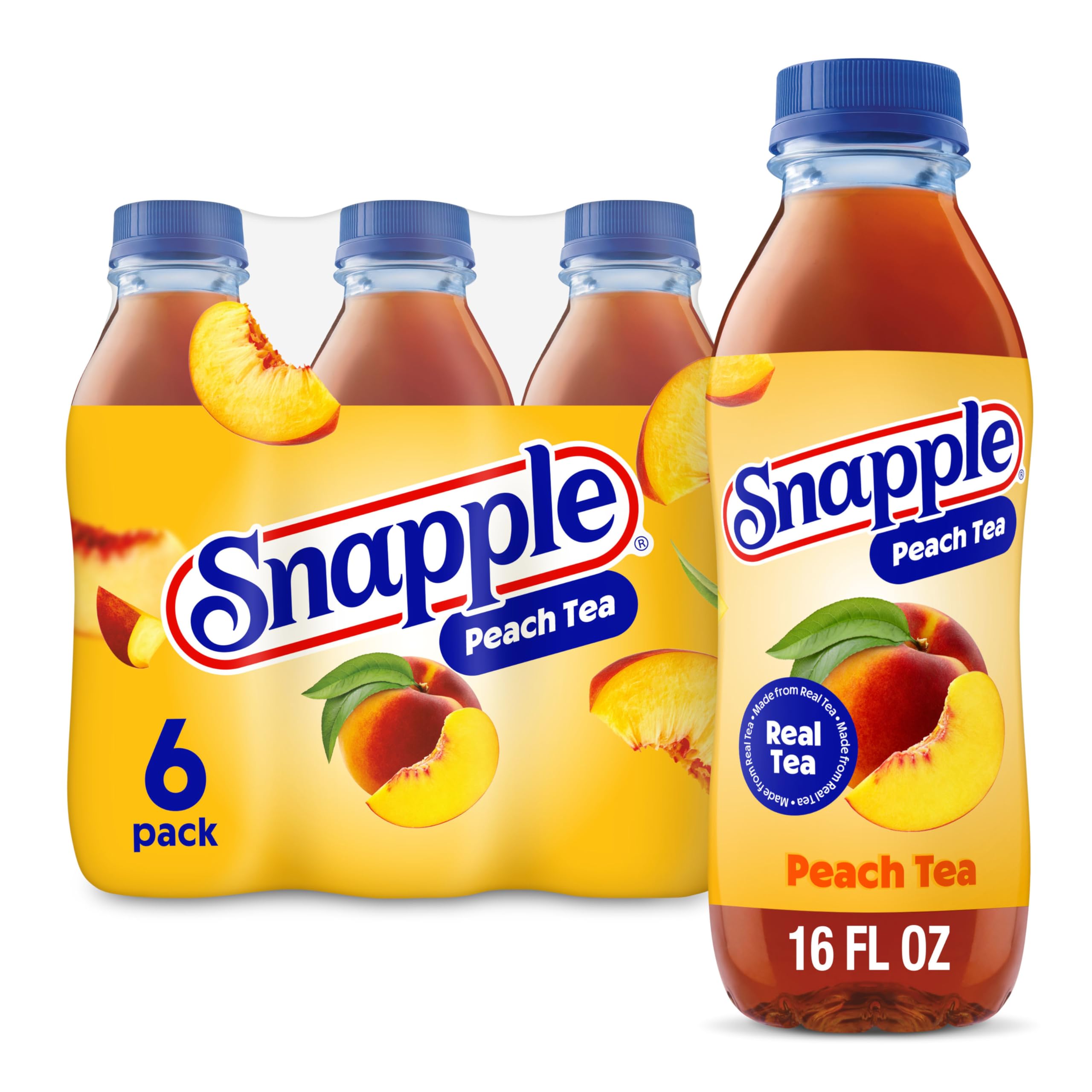 Snapple Peach Tea, 473 ml, Kunststoffflaschen, 6 Stück, 473 ml, 24 Stück