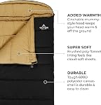 Teton Deer Hunter Sleeping Bag; Warm and Comfortable Sleeping Bag Great for Camping Even in Cold Seasons