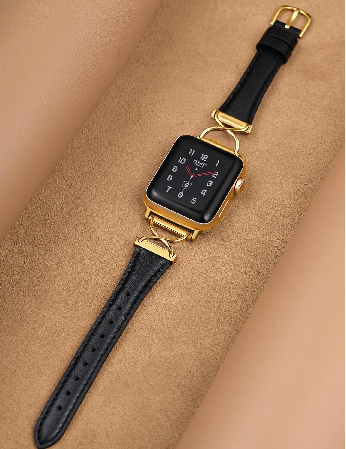 Wearlizer Slim Leather Band Compatible with Apple Watch Bands 40/38/41/44/42/45/46/49mm Women, Dressy Fancy Designer Thin Leather Strap for iWatch Series 11 10 9 8 7 6 5 4 3 SE/Ultra 3 2 1 - Image 4