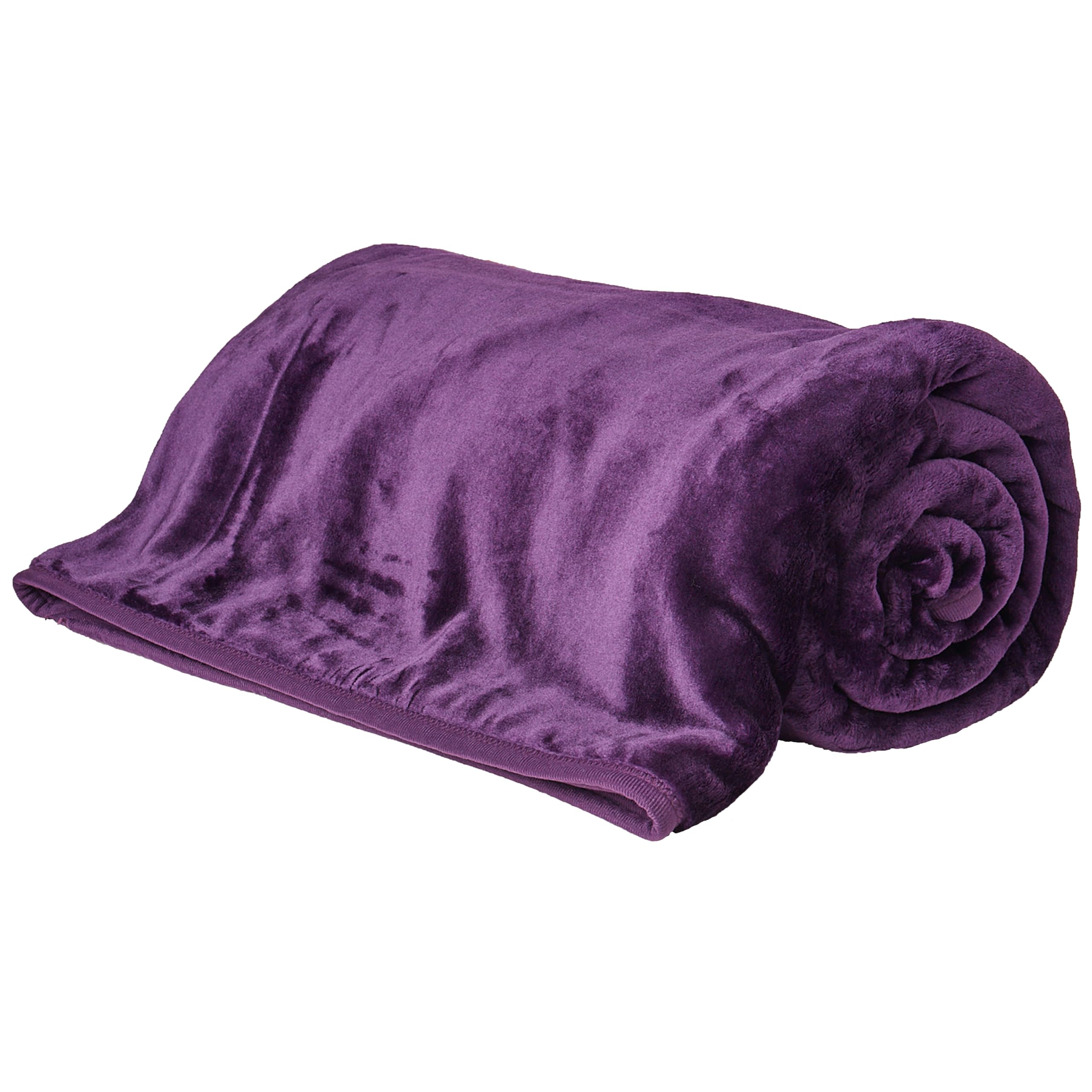 Rohi Luxury Fleece Throw Blanket Double Super Soft Warm Fluffy Blanket  Plum Throw for Sofa Bed Couch Throw Fleece Blanket – 150x200cm