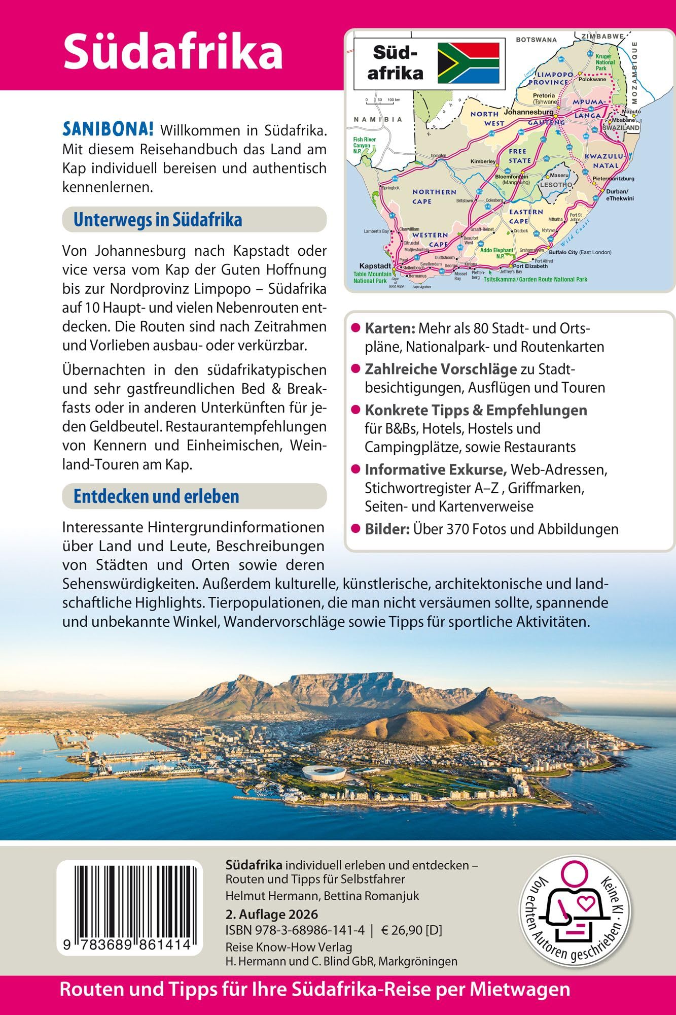 Reise Know-How Reiseführer Südafrika: Südafrika individuell erleben und entdecken – mit Routen und Tipps für Selbstfahrer