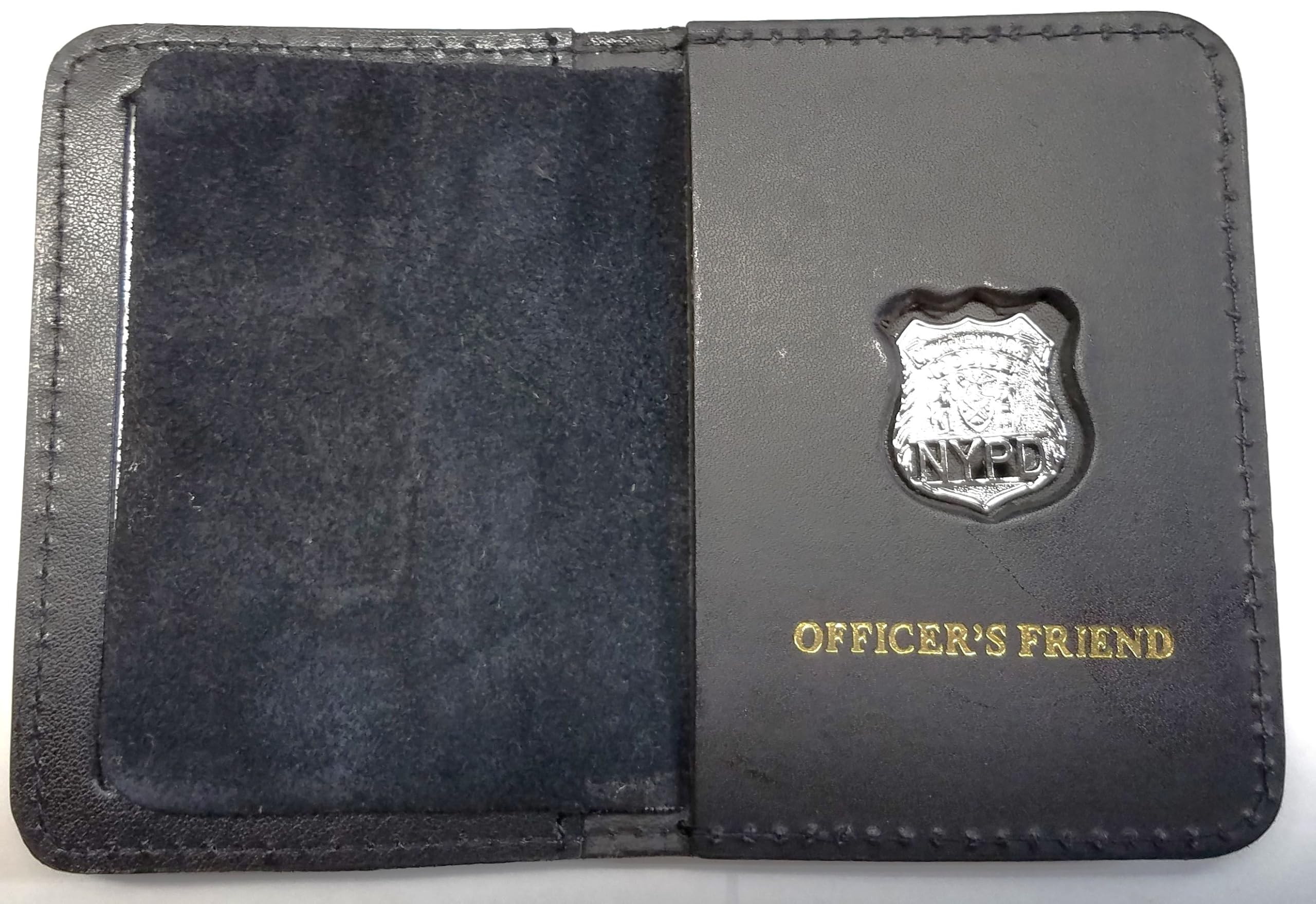 Cobra Tufskin New York City Police Mini Officer's Friend - Black Wallet with Courtesy Shield PIN…