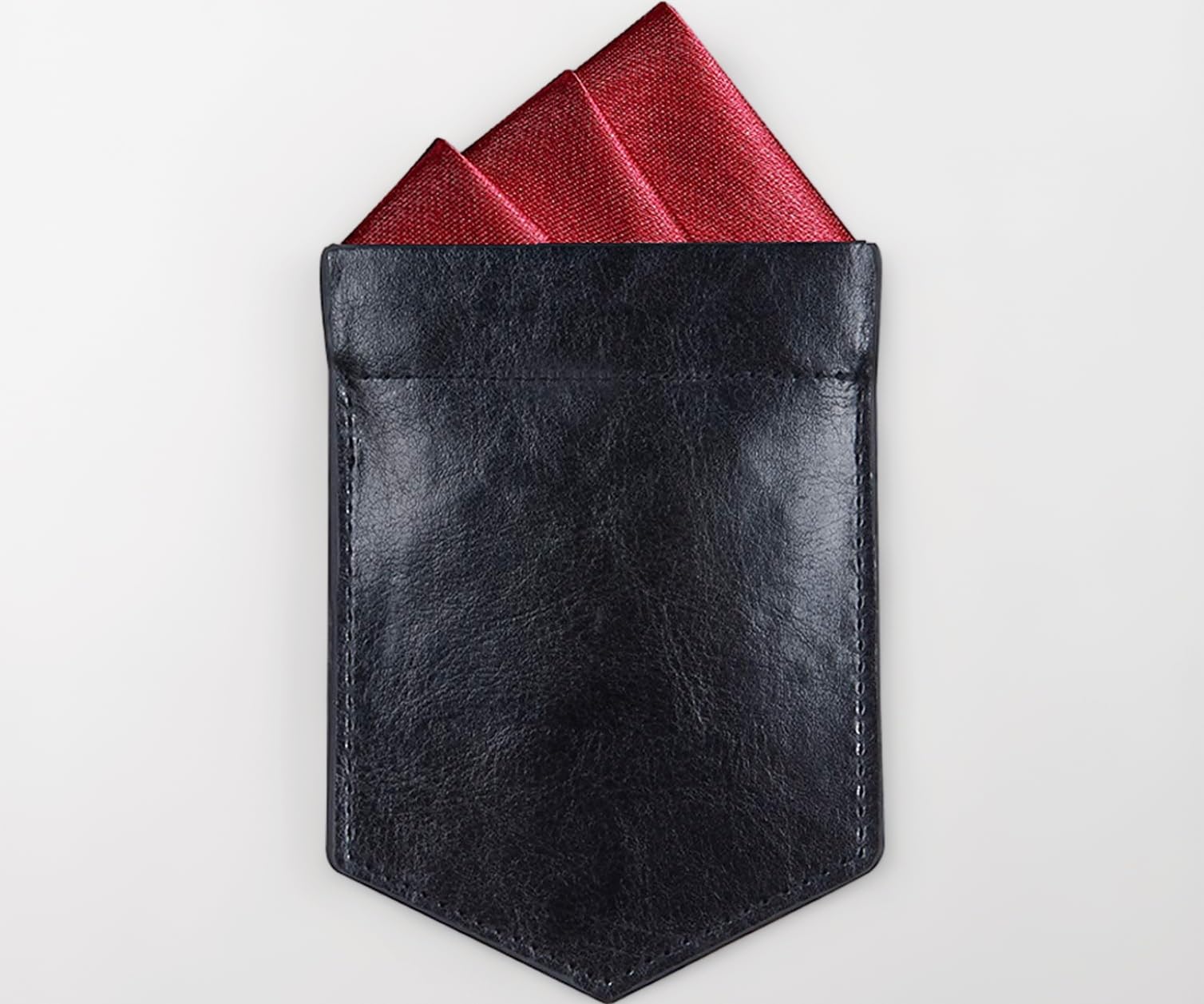Pocket Square Holder Leather Pocket Square Holder for Men's Suit Handkerchief