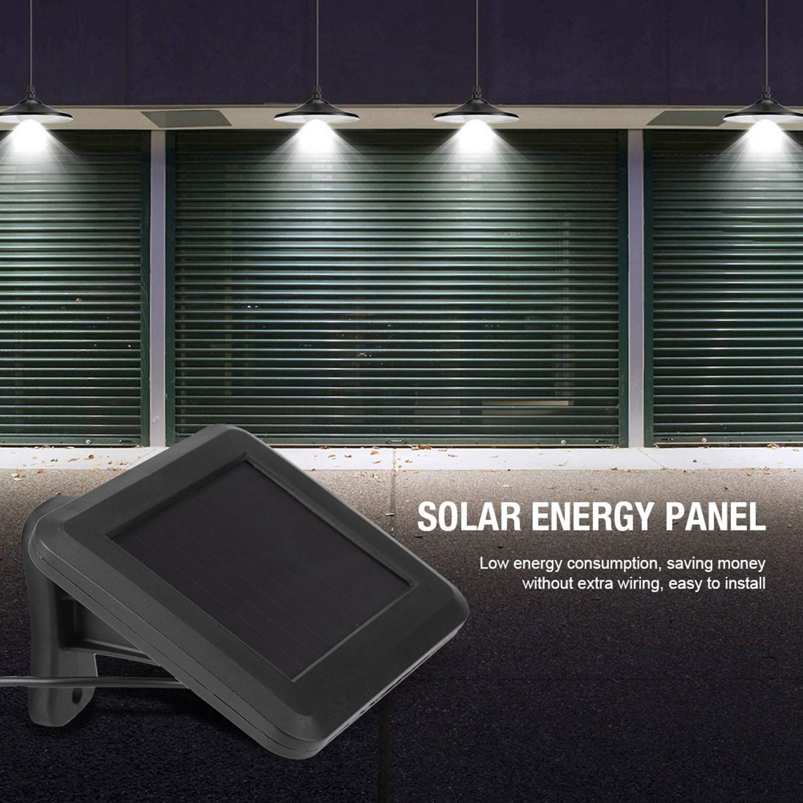 Capannone Solare, Lampada a Sospensione per Interni Ed Esterni, Batteria Agli Ioni di Litio da 400 MAh, Ad Energia Solare per Fienile, Garage, Officina