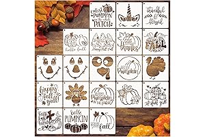 Fall Foliage Stencils for Creative Wood Painting Delights