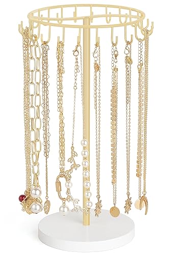 Mkono Necklace Holder Metal Jewelry Display Stand Necklace Organizer with