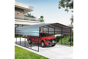EROMMY 12x20 FT Metal Carport: Heavy-Duty Protection for Vehicles, Boats, or Tractors
