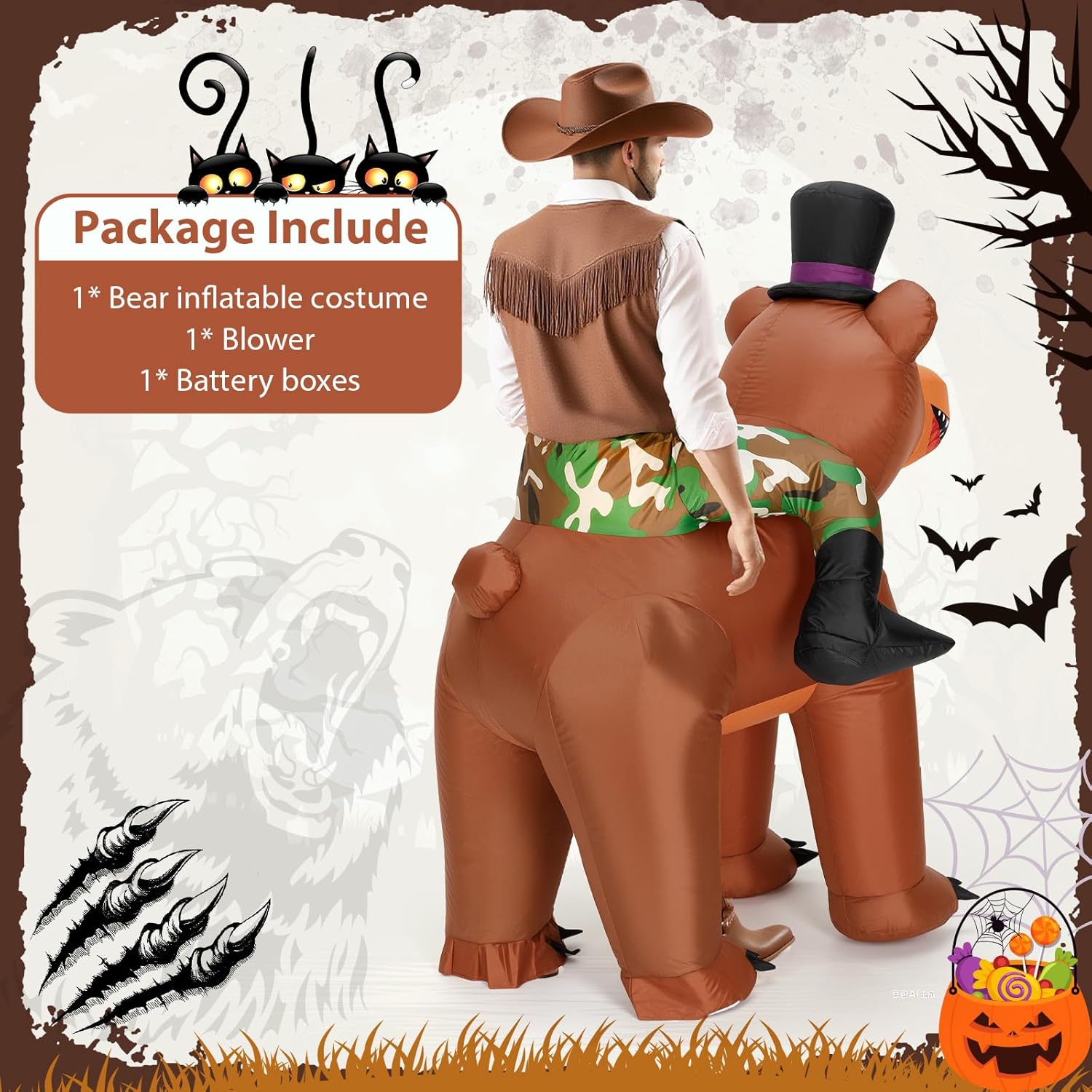 Adult Inflatable Costume Ride on Halloween Blow up Costume for Men Women Thanksgiving Christmas Carnival Cosplay - Image 4