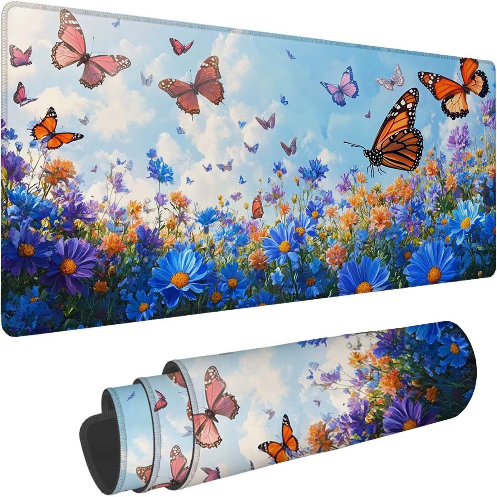 Tappetino Mouse 900x450mm | Superficie Ultra-Liscia, Farfalla 0-z338