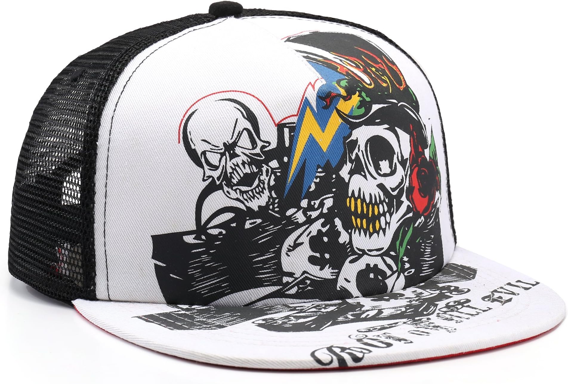 Underground Kulture New Root of All Evil Tattoo Style Adjustable Baseball Cap White, White, One size