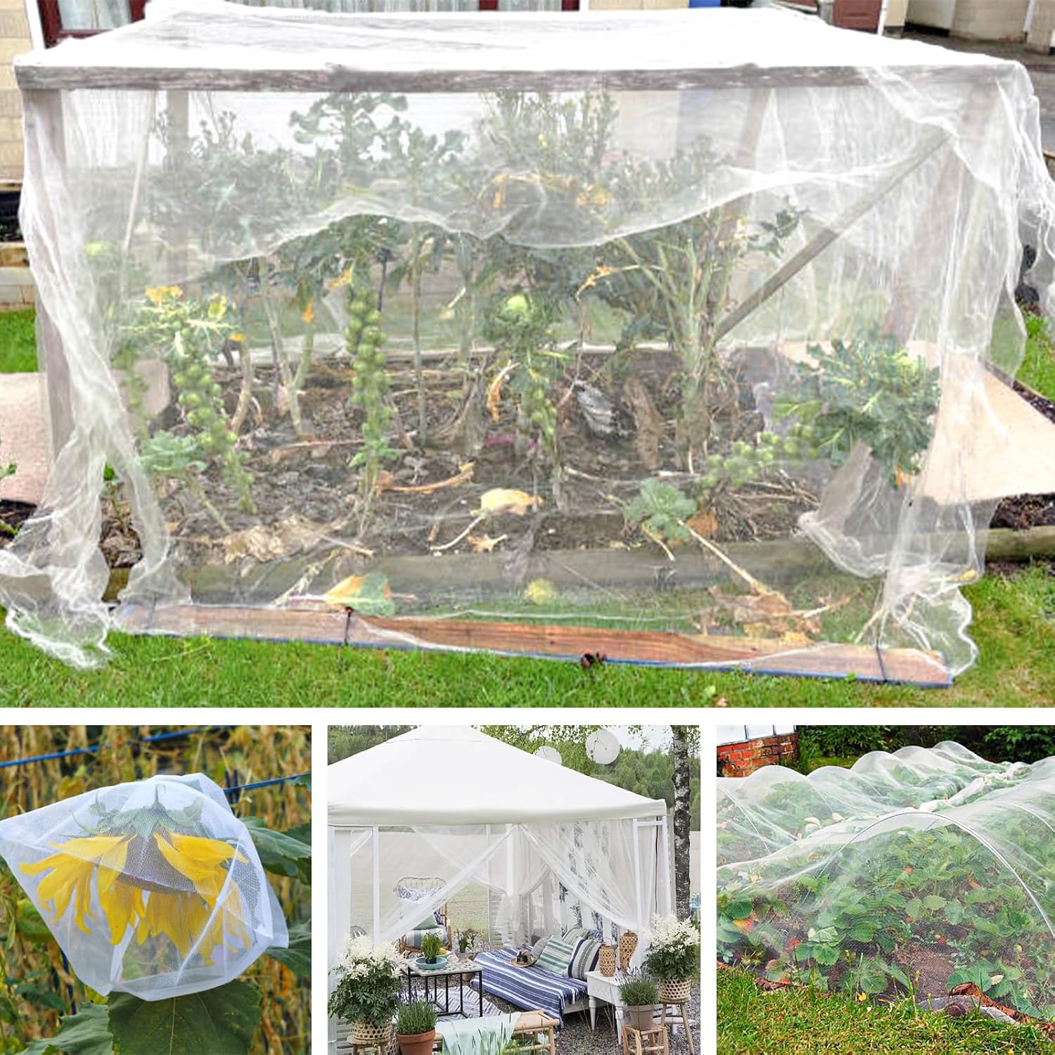 Garden Net Barrier, Sapontchi Garden Netting 10x 50ft for