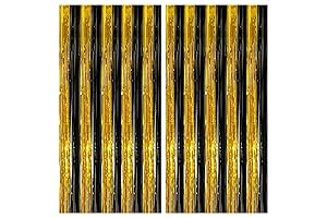 KatchOn Black and Gold Streamers - 2022 Graduation Backdrop