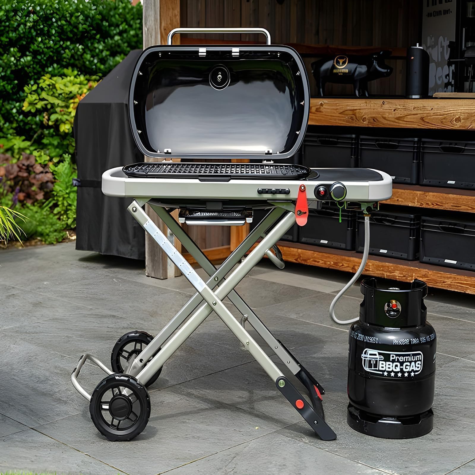 NUPICK Adaptador de manguera de propano de 6 pies, 1 libra a 20 libras, manguera de parrilla de propano de acero inoxidable para calentador Buddy, Weber Q, estufa de camping Coleman, parrilla portátil