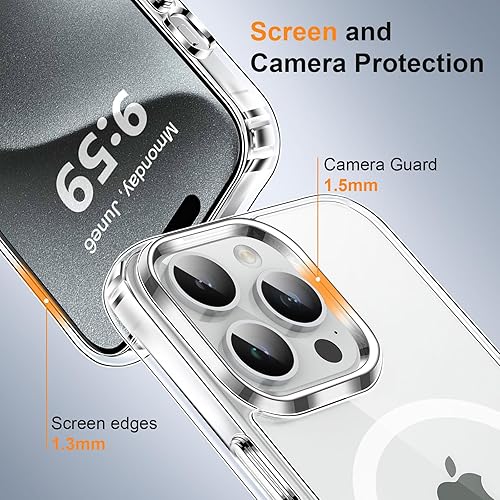 Vista 408 de MOCCA - Funda magnética resistente para iPhone 11 de 6.1 pulgadas, compatible con MagSafe, protector de pantalla de vidrio + protector de lente