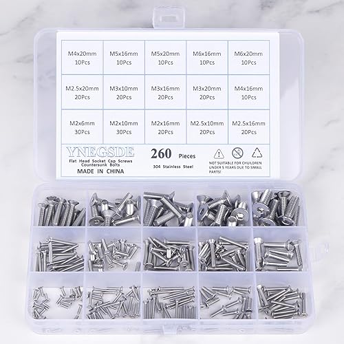 Miniatura 6 de Phillips Tornillos avellanados de cabeza plana Tornillos de máquina M2 M2.5 M3 M4 M5 M6 Tornillos Surtido de Tornillos de Acero Inoxidable 304