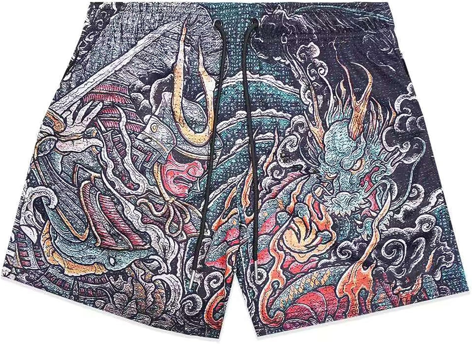 BOOMLEMON Mens Mesh Graphic Shorts Retro Designer Basketball Athletic Shorts Summer Casual Cool Streetwear Short Pants