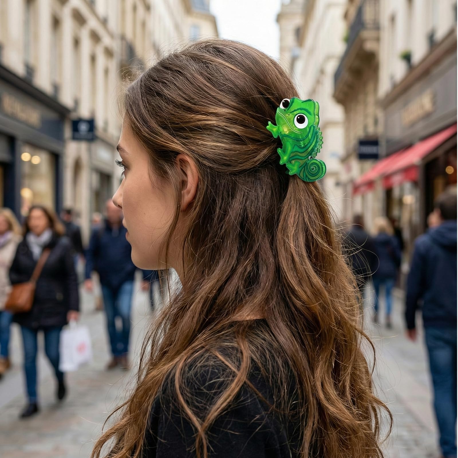 Spinki do Włosów Damskie Pascal, 2 Sztuki Zielonych Spinek do Włosów Chameleon Hair Grip Pascal, Prezent dla Kobiet, do Eleganckich Fryzur