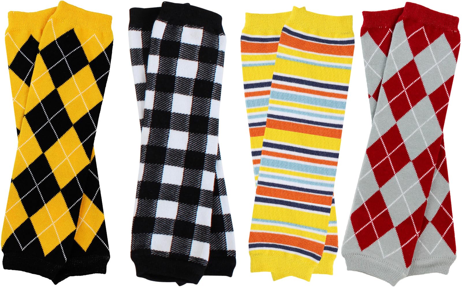 juDanzy newborn 4-pack baby leg warmers (Newborn- 15 pounds) (Variety Set)