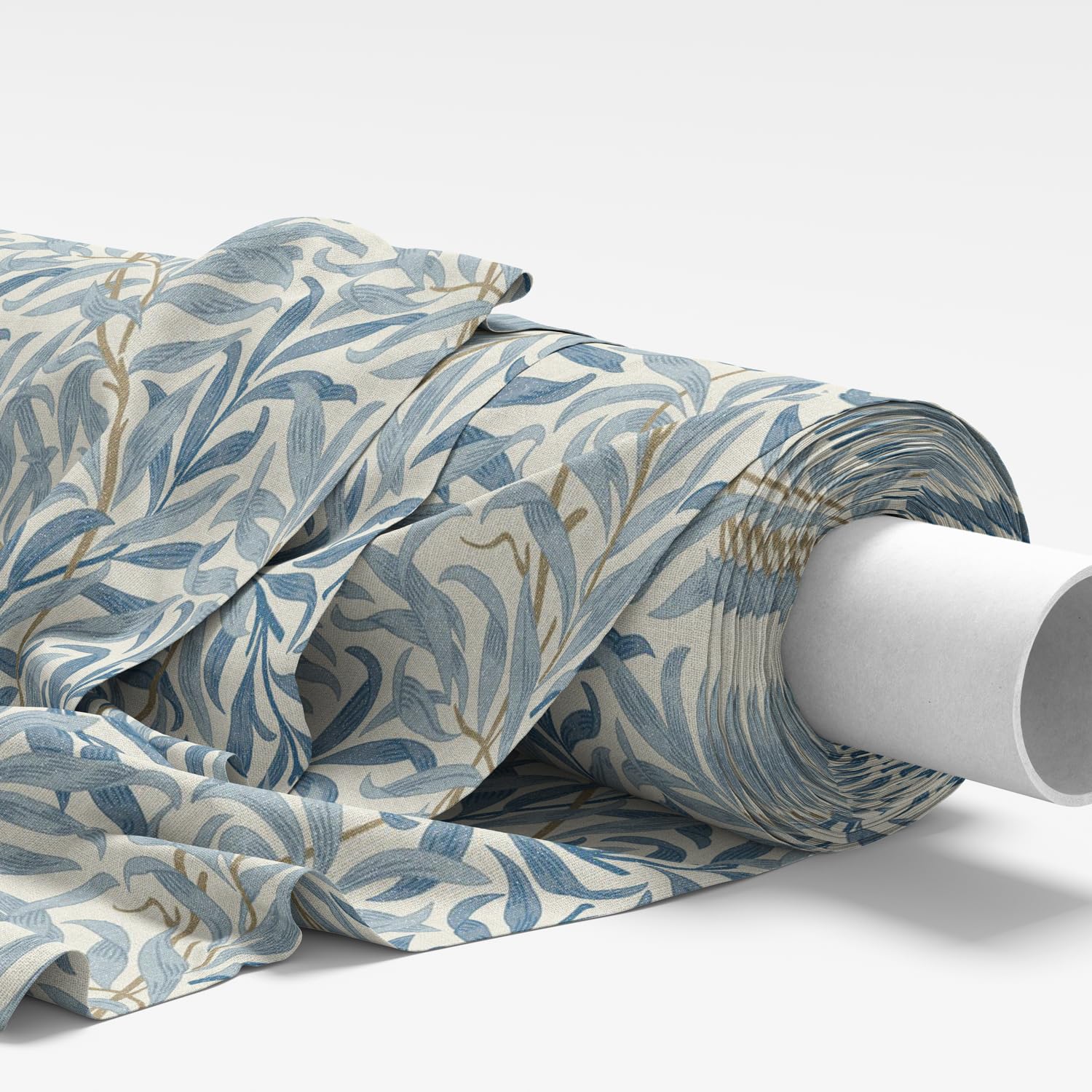 Glamour Secrets Willow Bough Azure William Morris Upholstery Fabric - 100% Cotton Canvas - Curtain Cushion Material (Willow Bough Azure)