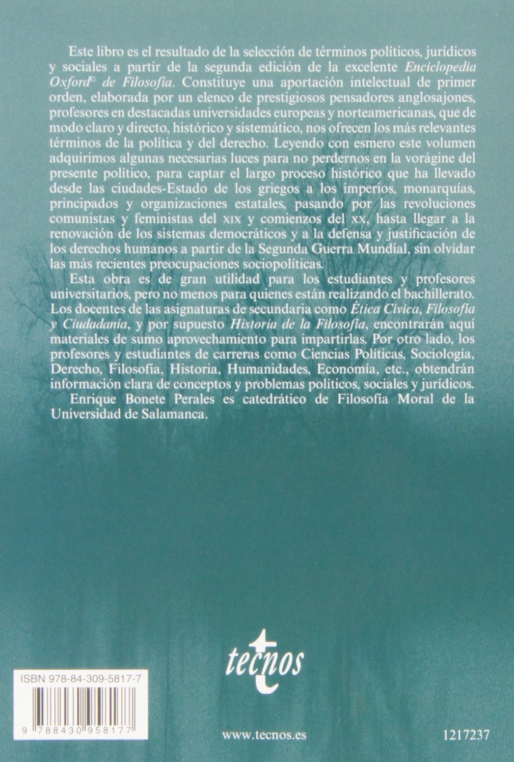 De la Política y el Derecho: Compendio de entradas de la Enciclopedia Oxford de Filosofía (Filosofía - Filosofía y Ensayo)