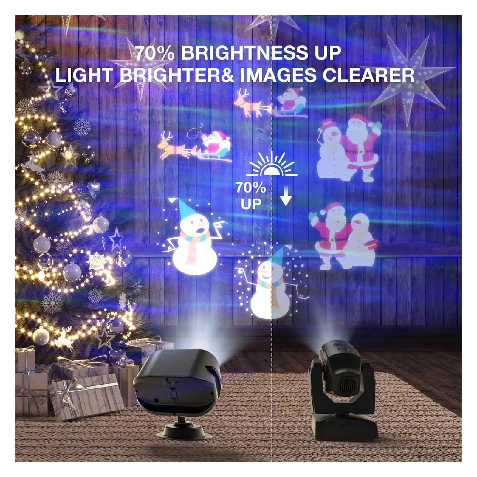 Projecteur de noël et d'halloween, lumières d'extérieur, 42 motifs, étanche, Double projecteur, lumières de jardin, décoration de noël