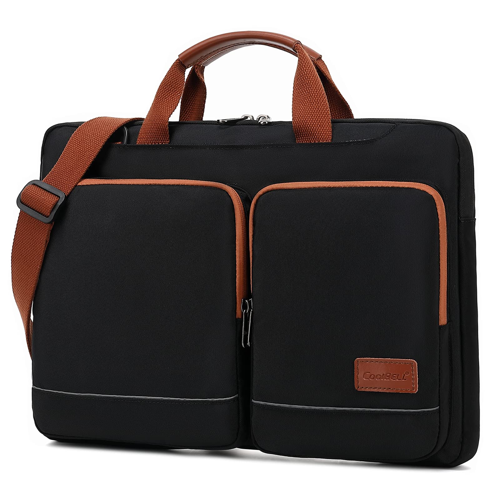 Laptop Bag Briefcase 15.6 Inch Computer Bag Laptop Case for Men Women Shoulder Bag with Strap Computer Cases with Credit Card Slots Messenger Bag for Travel/Business/School