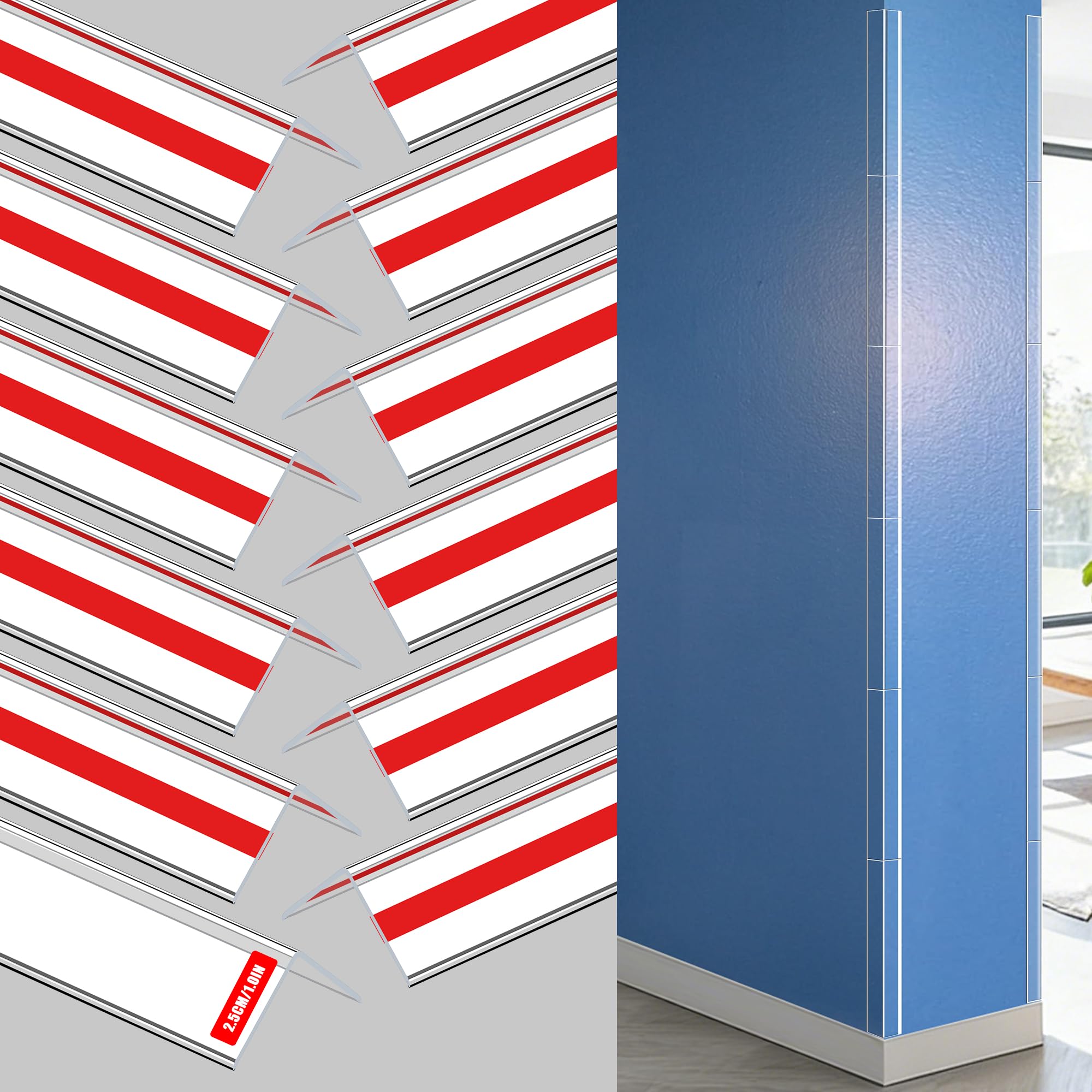 Frychee Clear Corner Protectors – Self-Adhesive Baby Proofing Safety Bumpers for Walls, Furniture, Cabinets & Desks – Freely Spliced to Meet Your