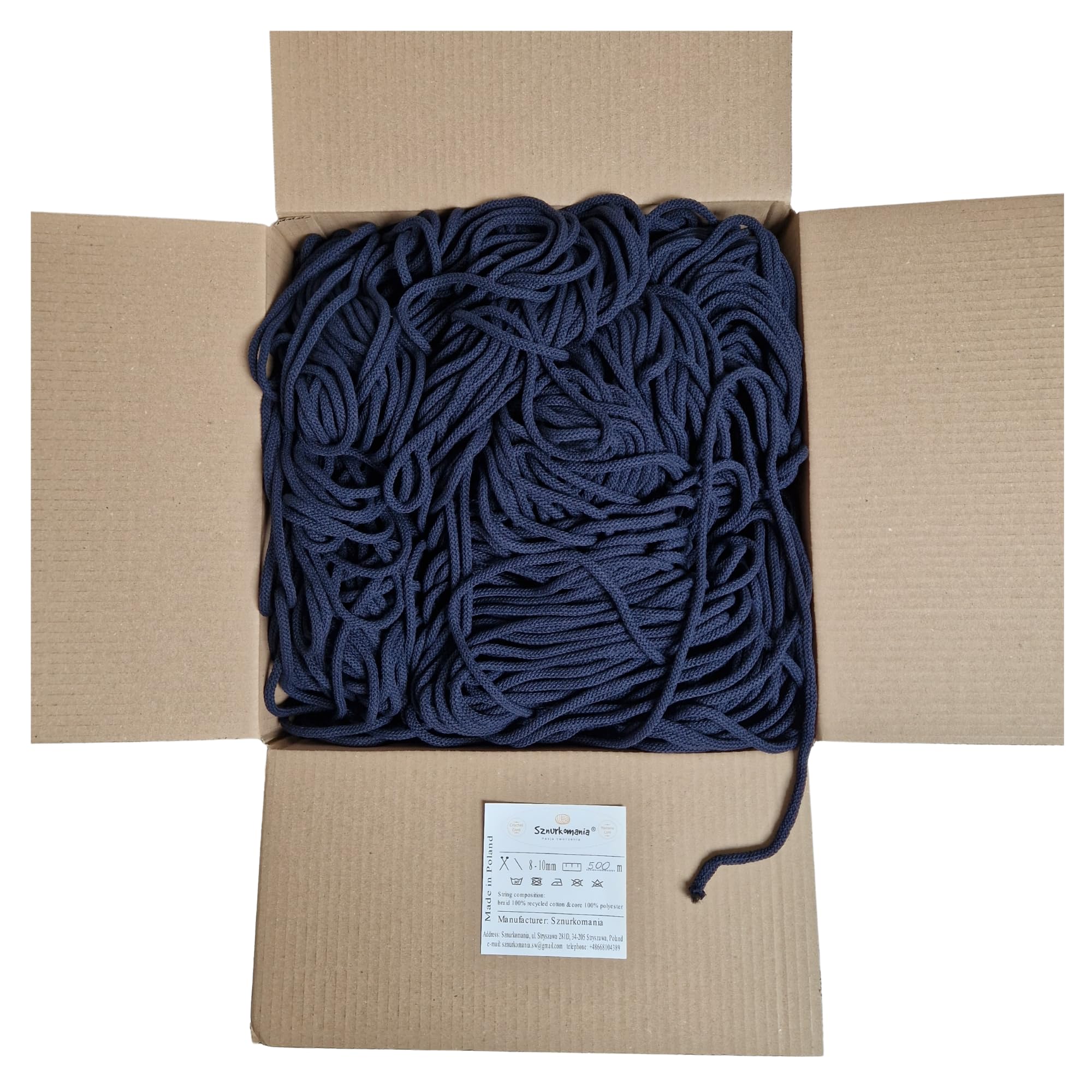Cordón de algodón en una pieza de 5 mm, 500 m, 46 colores, cordón de macramé, hilo de algodón, cordón de algodón trenzado de 5 mm con núcleo, cordón de ganchillo, cuerda de macramé (granada)