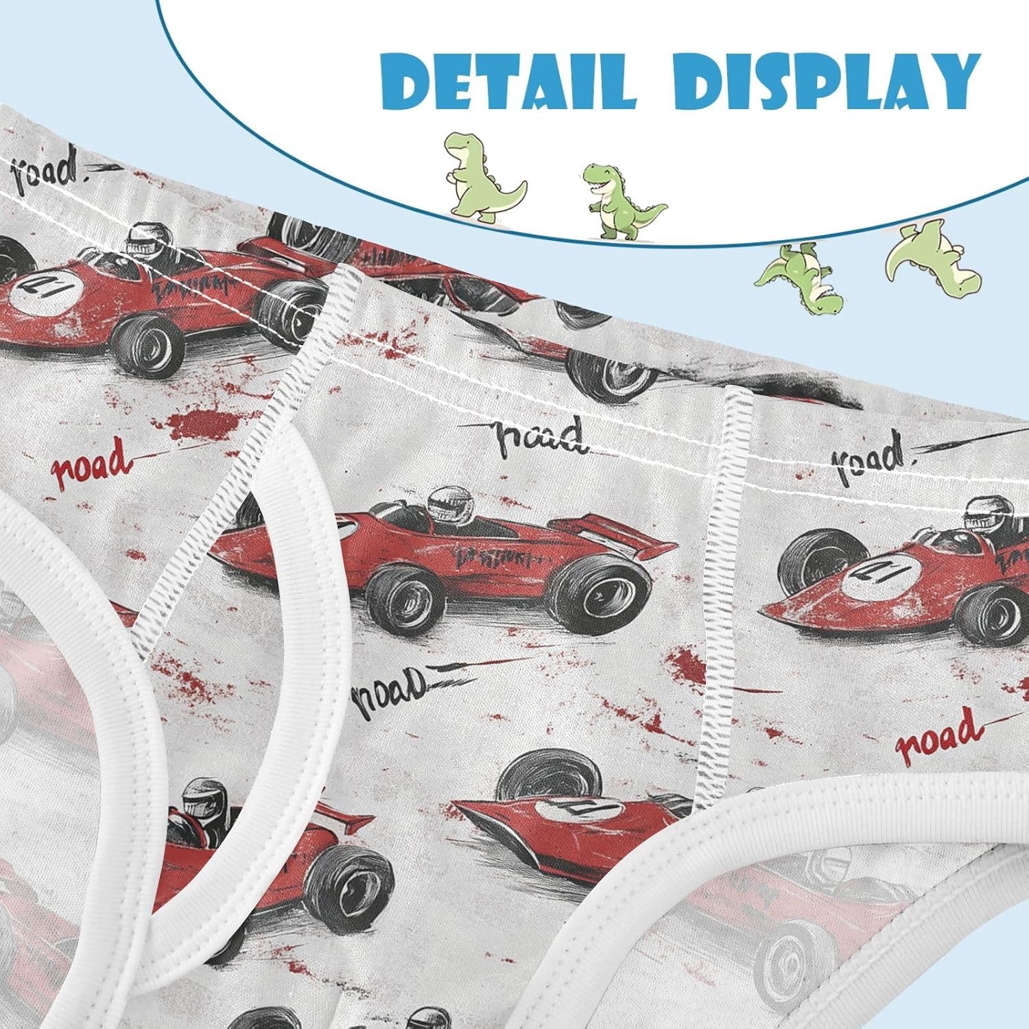visesunny Vintage Race Car Potty Training Underwear Boys Toddler Cotton Soft Brief Size 2T-8Y for Kids 2-8Y