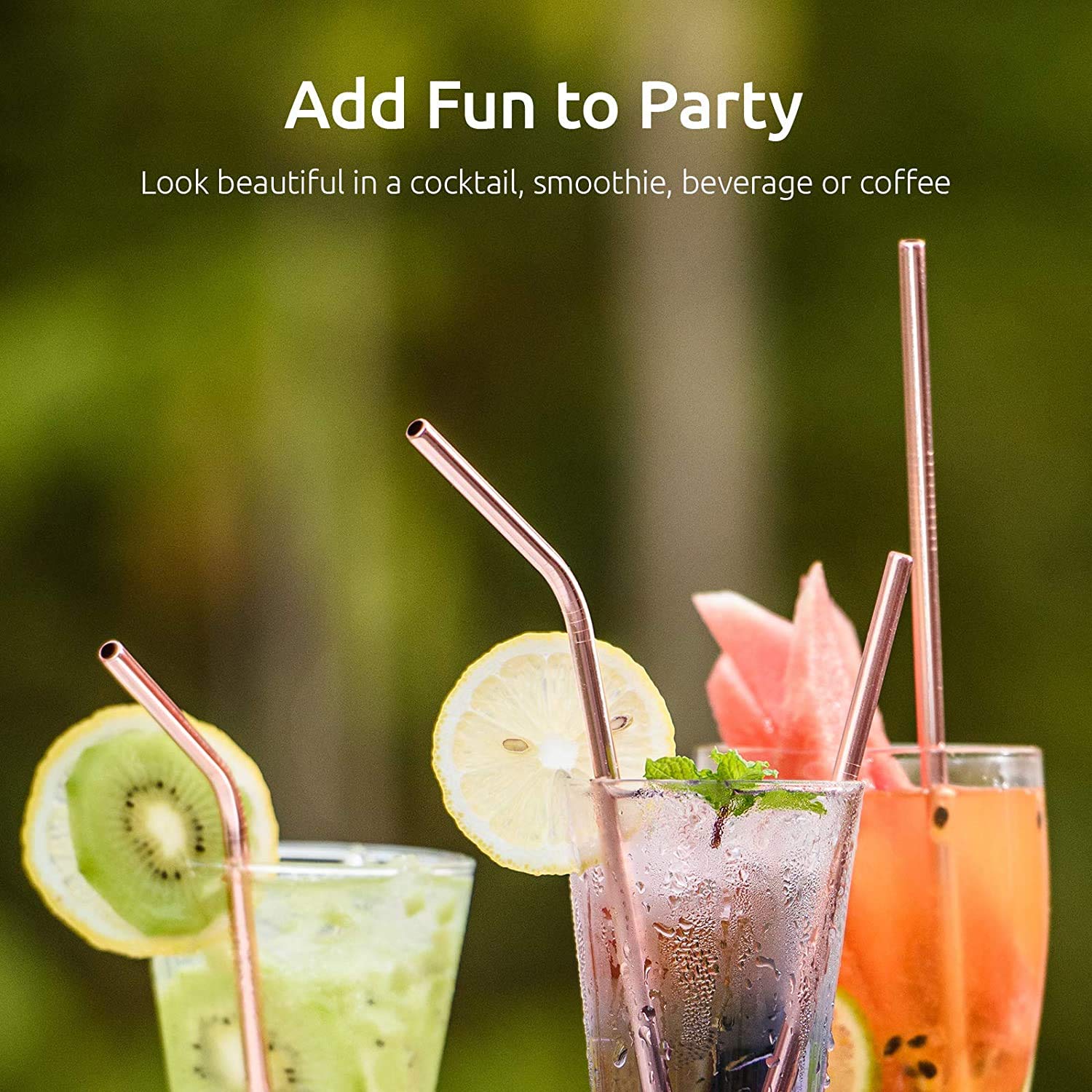 AUNEK Paille Inox Réutilisables, Lot De 16 Pailles En étal Avec 4 Brosses De Nettoyage Et Sac