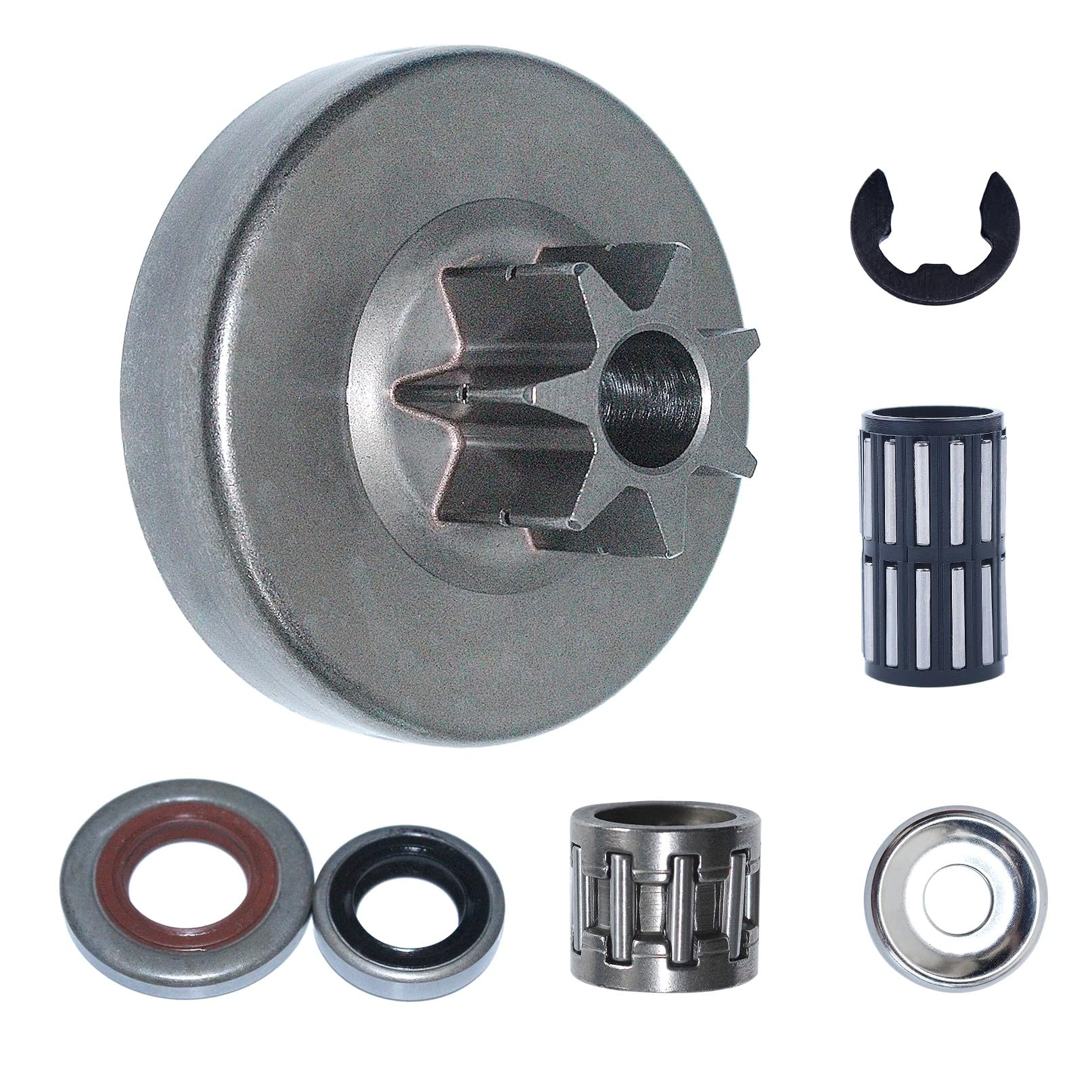 Kit de arandela de Aguja for cojinete de Tambor de Embrague de 325" y 7 Dientes for Motosierra 028, 028AV y 028WB (1118-640-2001)