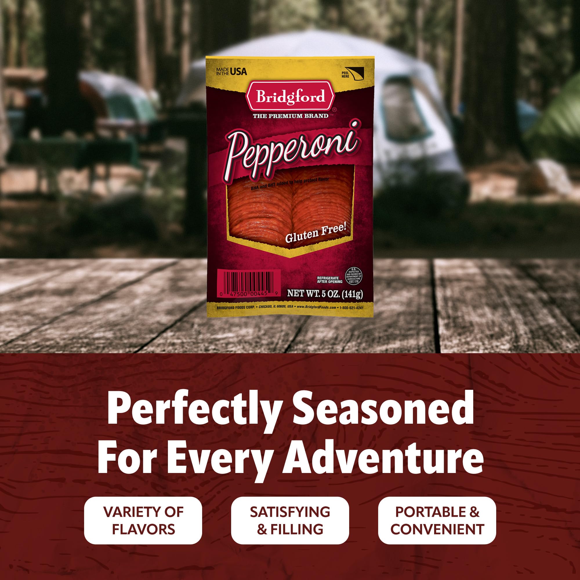 Bridgford Pepperoni, Sliced, 5-Ounce Packages (Pack of 6)