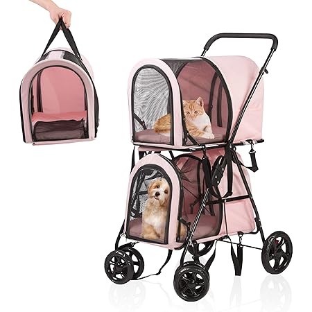 pink cat stroller