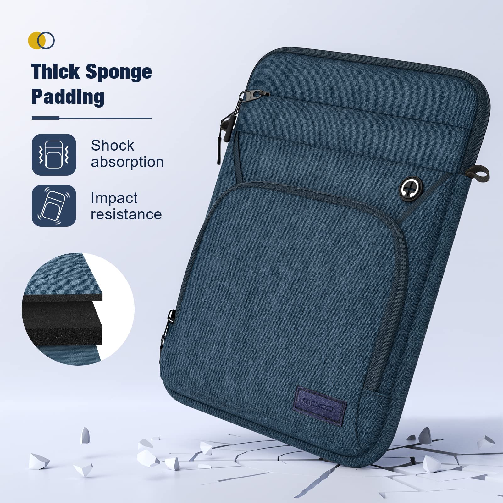 MoKo 12.9 Inch Tablet Sleeve Bag, Fits 13 Inch New iPad Pro M4 & Air M2 2024, iPad Pro 12.9 inch M2&M1 - Image 4