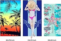 Vista 7 de cabanana Toalla de playa sin arena – Toalla de playa grande de gran tamaño a prueba de arena 70x35, toalla de piscina de microfibra grande de secado