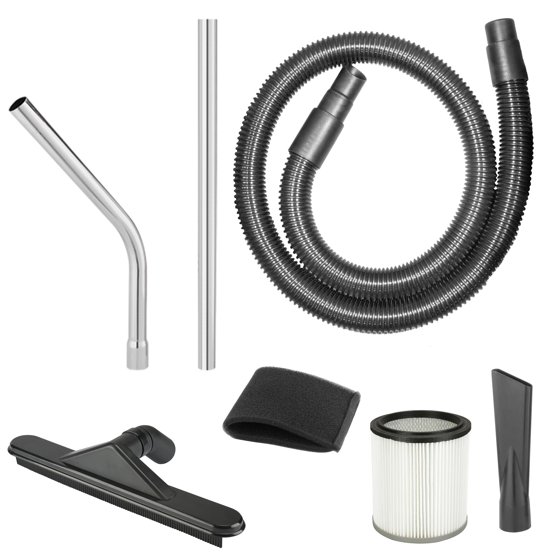 Güde GNTS 3-60L - Aspirador en seco y húmedo (230 V, 3600 W, 3 Motores eléctricos, presión Negativa de 190 milibar, depósito de Acero Inoxidable, Limpieza de Filtro, Manguera de aspiración, Tubo de