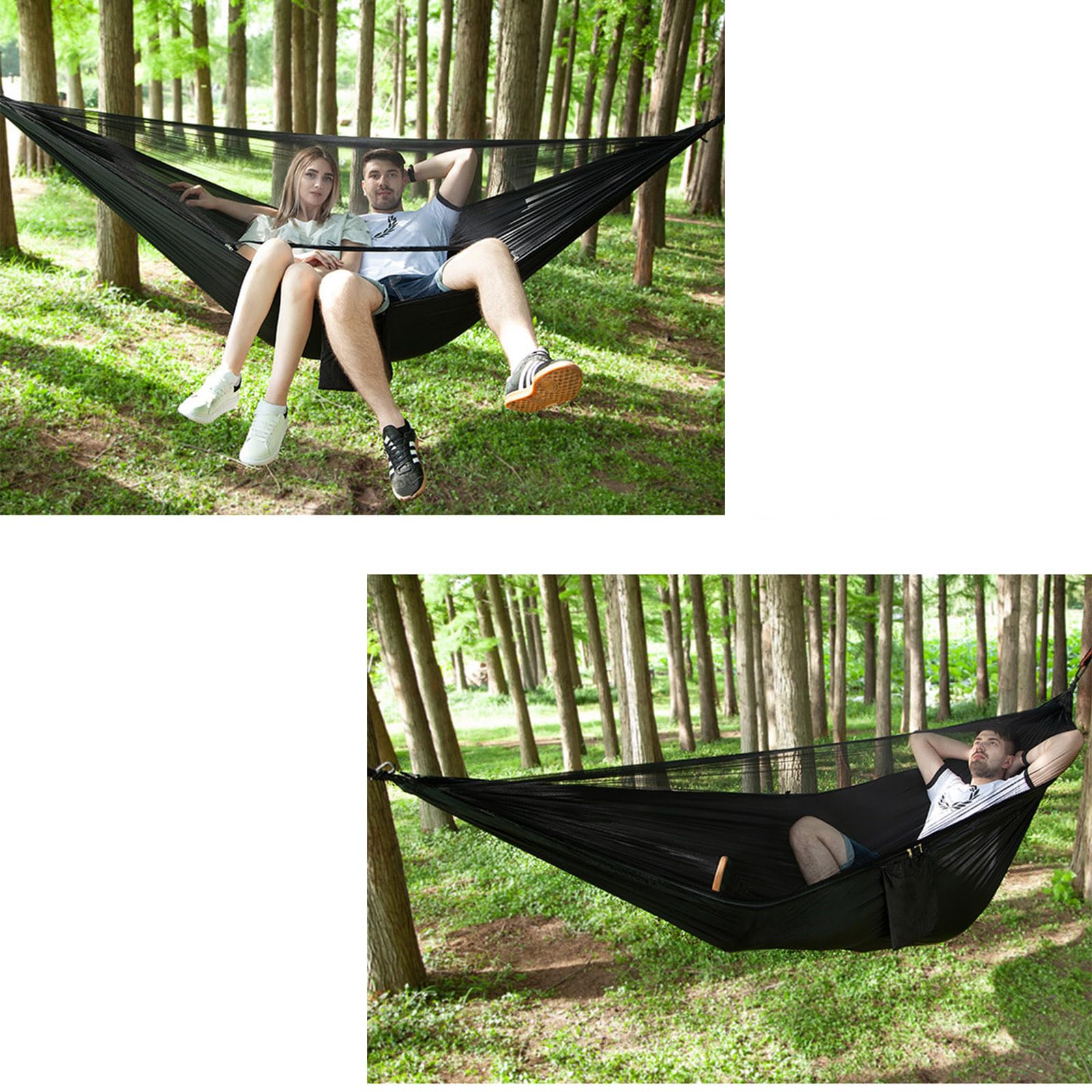Moskitiera na zewnątrz, Przenośny namiot hamakowy z siatką do biwaku Camp Trekk 290x140CM(1)