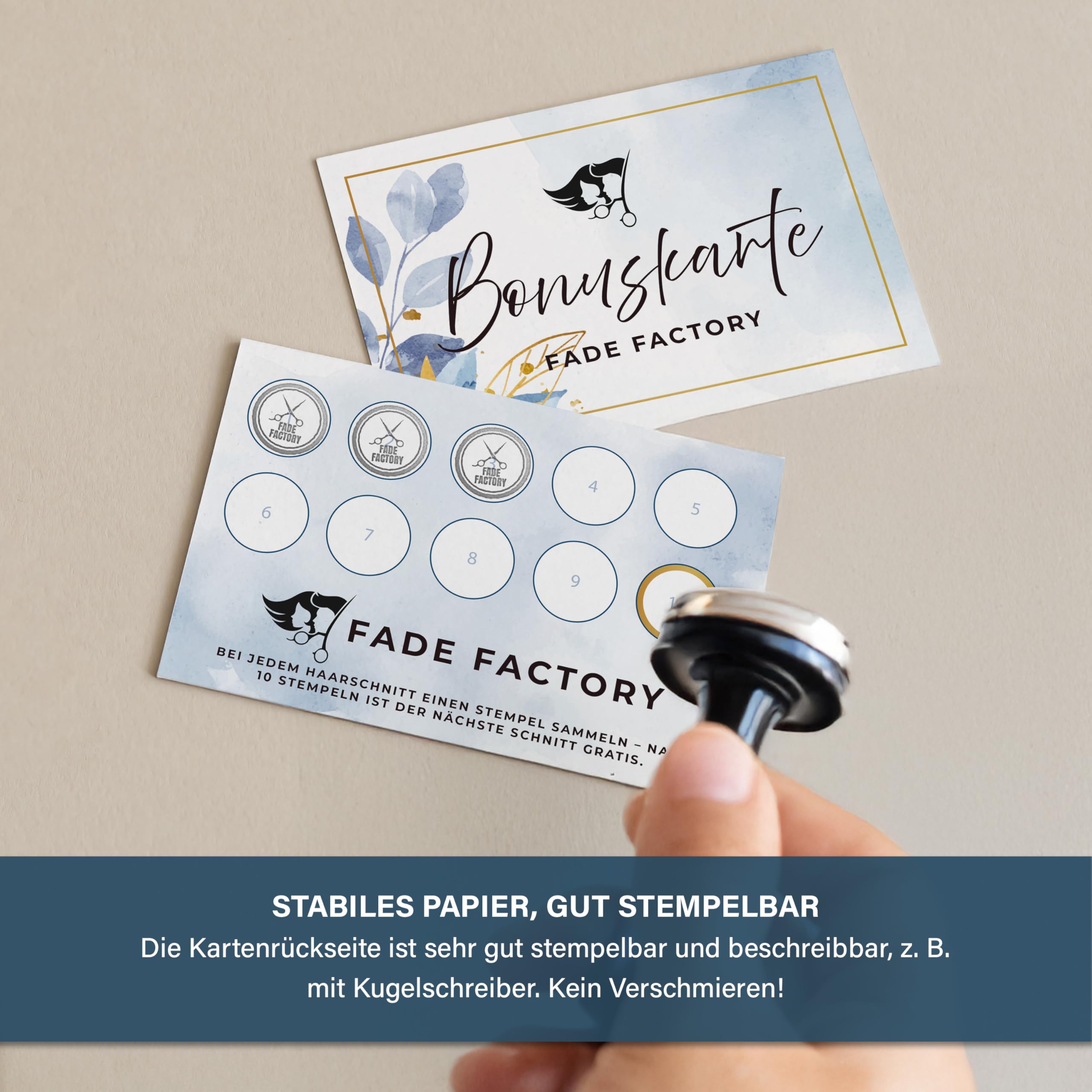 Bonuskärtchen personalisiert + gedruckt | Bonuskarten in verschiedenen Farben als Treuekarten, Kundenkarten, Rabattkarten, Kunden Gutschein - Österreich