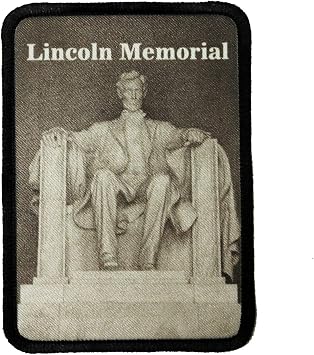 Lincoln Memorial Patch Washington DC Travel Dye Sublimation Iron On Applique