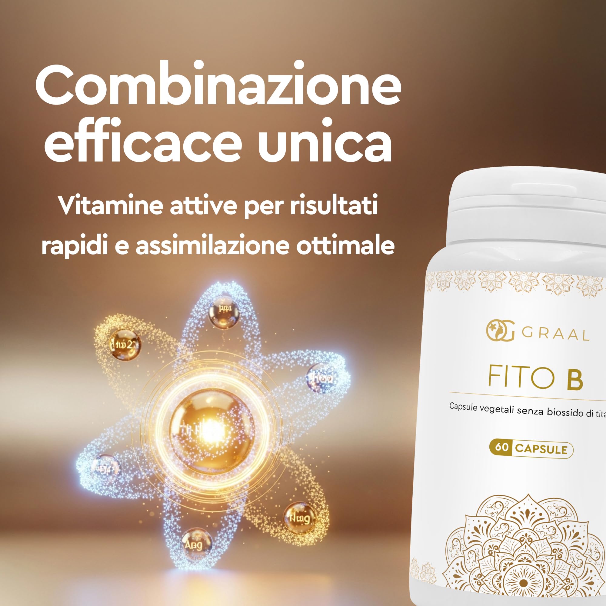Graal Fito B - Vitamine B Complex per Energia Fisica e Mentale - B6, B1 e Acido Folico e Vitamina B12 per Sistema Nervoso e Pelle Sana