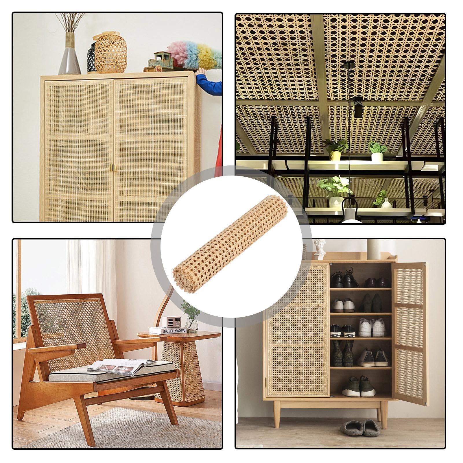 Rotolo Di Tessuto In Rattan Naturale Per Riparazione Sedie - Paglia Di Vienna, Cannage, Larghezze Multiple - Foto 5