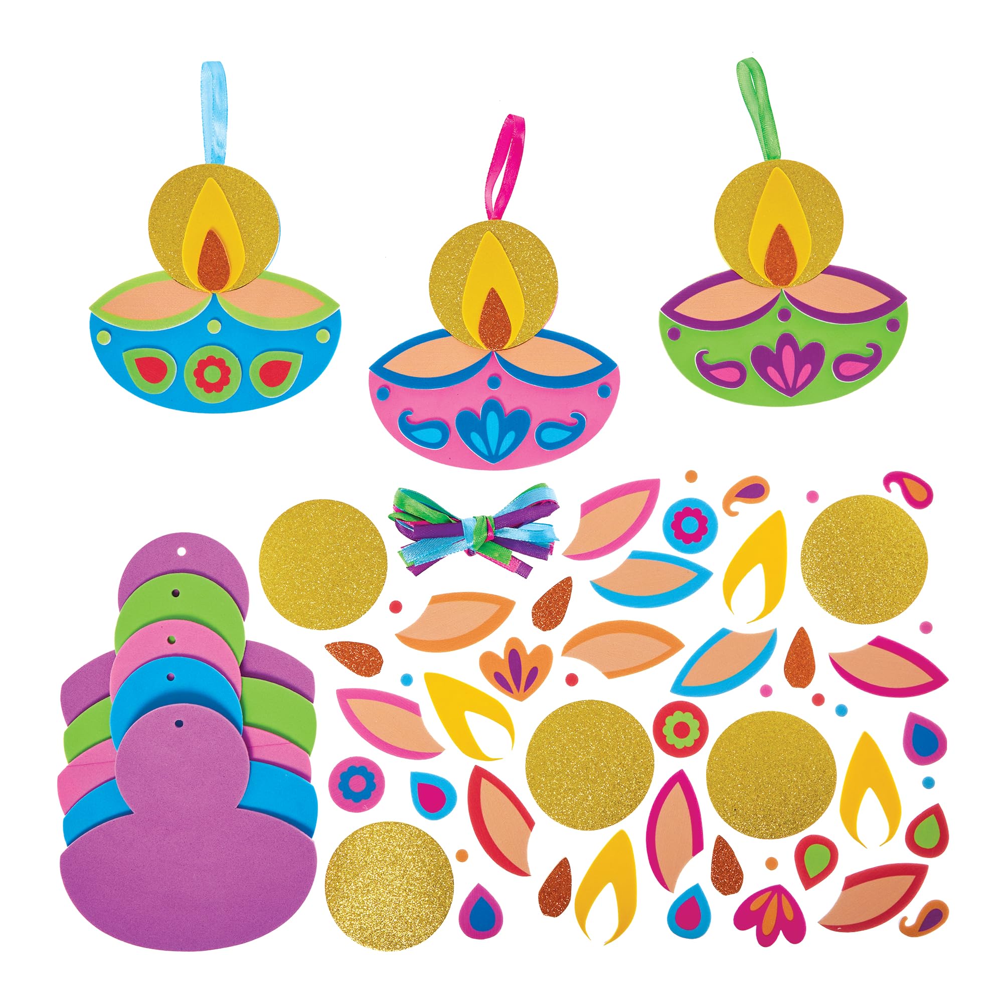 Baker Ross Diwali Diyas Dekorationssets | Packung mit 8 Stück