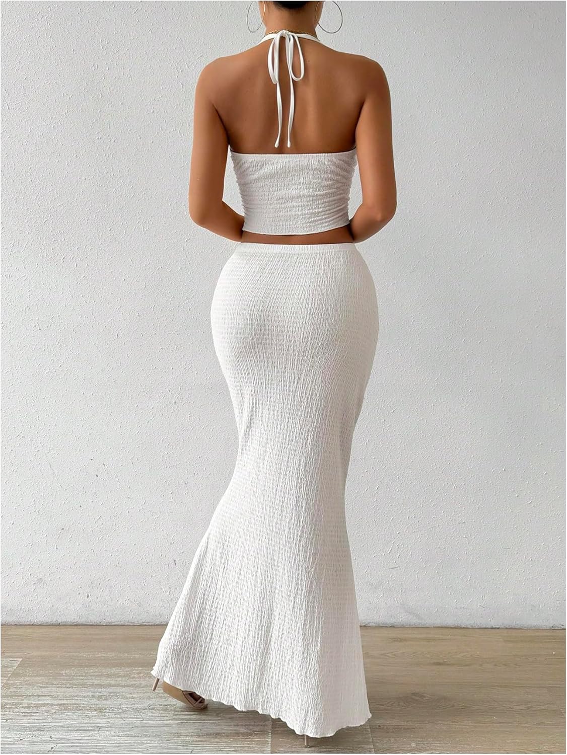 SOLY HUX Women's Two Piece Outfits Twist Front Halter Cami Tops and Skirt Summer Set - Image 2