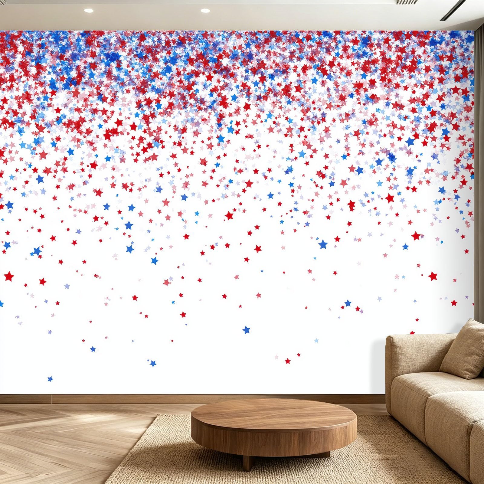 Papier peint intissé étoiles 350x256cm panoramique pour chambre d'enfant