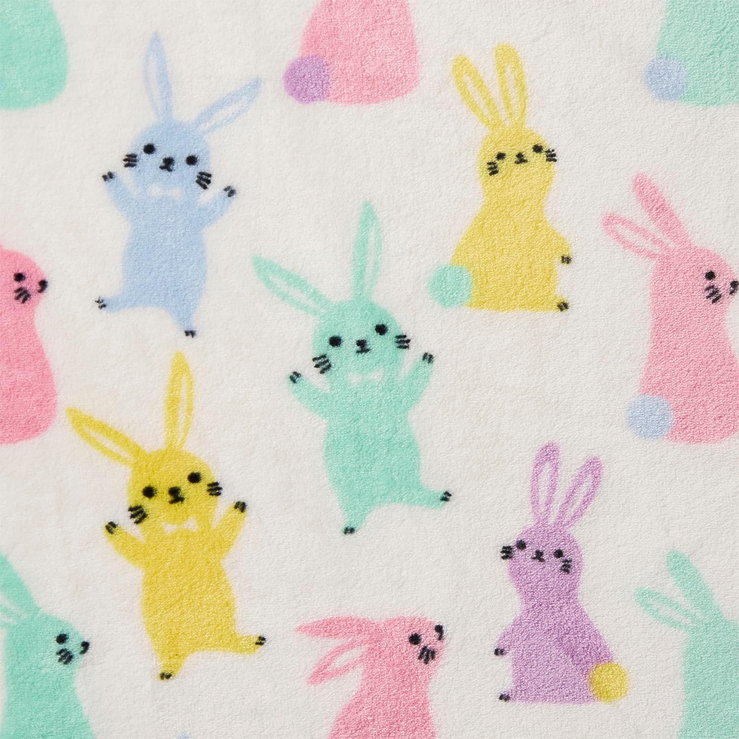 Hallmark - Throw Blanket, Soft & Plush Easter Spring Throw, Oversized Throw for Couch or Bed (Bunny Wonderful, 50" x 70", Multicolor)