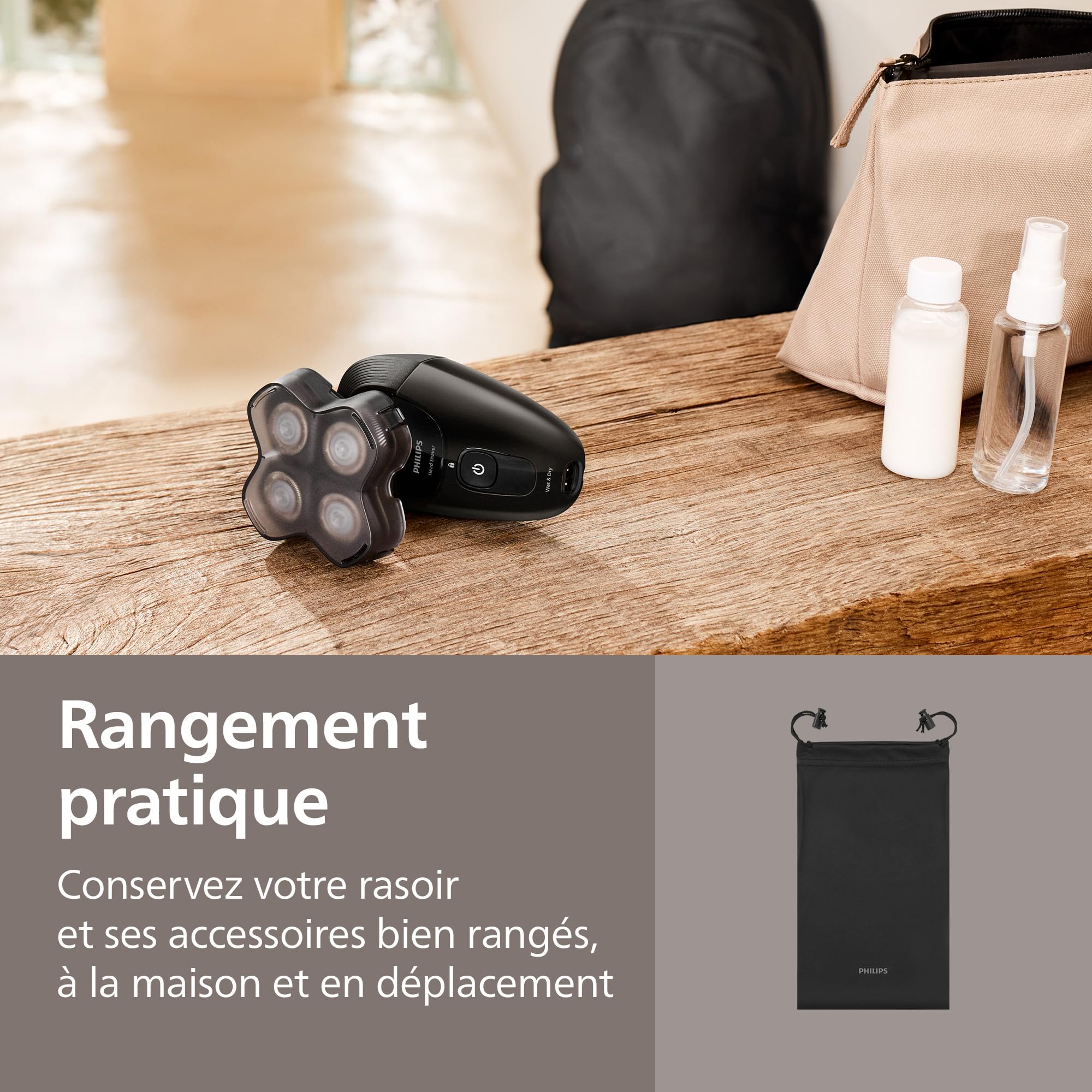 Philips Head Shaver Pro 5000 Series - Rasoir pour la tête pour hommes et femmes, tête flexible à 360° et lames ComfortCut pour un rasage efficace tout en douceur pour la peau, modèle HS5980/15