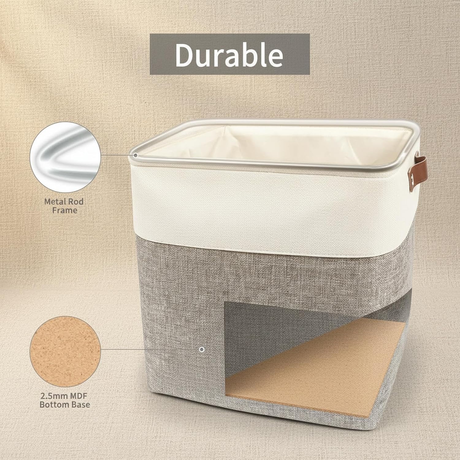 13x13 Cube Storage Bins 4 Pack Collapsible Fabric Boxes Closet Baskets with Handles for Organizing Shelf Toys Clothes Home Office
