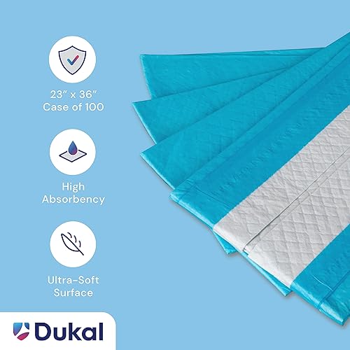Miniatura 3 de Dukal Almohadillas de pelusa  Alta absorción, ultra suave, tamaño de 23 x 36 pulgadas (paquete de 150)  Ideal para incontinencia, mascotas, bebés y